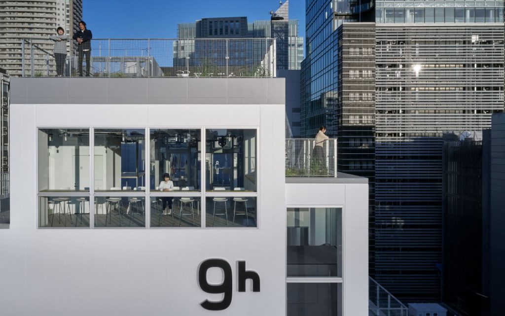 The Nine Hours Hamamatsucho rooftop terrace with 2 floors